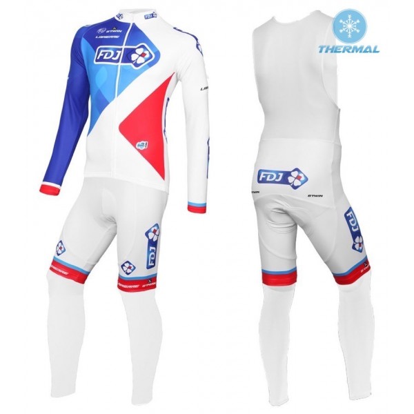 2016 Team FDJ Weiß thermisch Fahrradbekleidung Satz Radtrikot Langarm+Lang Trägerhose CNJW735 2016 Team FDJ Weiß thermisch Fahrradbekleidung Satz Radtrikot Langarm+Lang Trägerhose CNJW735