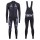 2016 GCN Sleek H20 Schwarz Fahrradbekleidung Satz Radtrikot Langarm+Lang Trägerhose WSYZ961
