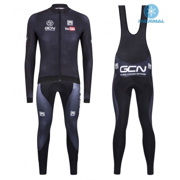 2016 GCN Sleek H20 Schwarz thermisch Fahrradbekleidung Satz Radtrikot Langarm+Lang Trägerhose ZFRO897 2016 GCN Sleek H20 Schwarz thermisch Fahrradbekleidung Satz Radtrikot Langarm+Lang Trägerhose ZFRO897