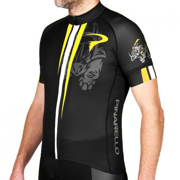 2016 Pinarello Rhino Radtrikot Kurzarm schwarz jaune YDCP883 2016 Pinarello Rhino Radtrikot Kurzarm schwarz jaune YDCP883