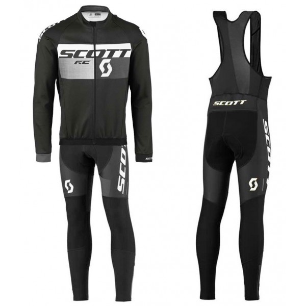 2016 Scott RC Schwarz-Grau Fahrradbekleidung Satz Radtrikot Langarm+Lang Trägerhose CGRS582 2016 Scott RC Schwarz-Grau Fahrradbekleidung Satz Radtrikot Langarm+Lang Trägerhose CGRS582
