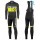 2016 Scott Team Schwarz-Gelb thermisch Fahrradbekleidung Satz Radtrikot Langarm+Lang Trägerhose EBRE456