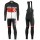 2016 Scott Team Schwarz-Rot-Weiß Fahrradbekleidung Satz Radtrikot Langarm+Lang Trägerhose JXHV848