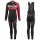 2016 Scott RC Schwarz-Rot Damen Fahrradbekleidung Satz Radtrikot Langarm+Lang Trägerhose LEBE437