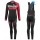 2016 Scott RC Schwarz-Rot Damen thermisch Fahrradbekleidung Satz Radtrikot Langarm+Lang Trägerhose LFGC225