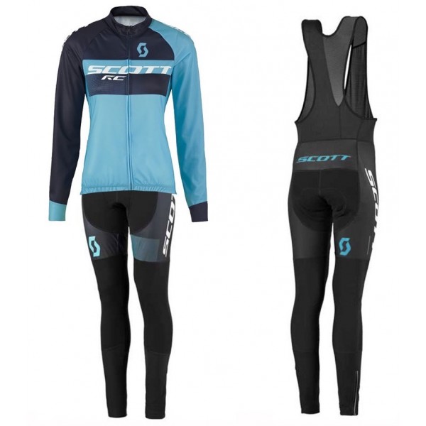 2016 Scott RC Schwarz-Blau Damen Fahrradbekleidung Satz Radtrikot Langarm+Lang Trägerhose PIWS309 2016 Scott RC Schwarz-Blau Damen Fahrradbekleidung Satz Radtrikot Langarm+Lang Trägerhose PIWS309