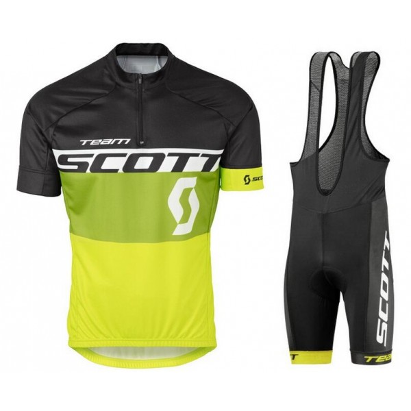 2016 Scott schwarz Grün gelb Fahrradbekleidung Satz Fahrradtrikot Kurzarm Trikot und Kurz Trägerhose RWFF834 2016 Scott schwarz Grün gelb Fahrradbekleidung Satz Fahrradtrikot Kurzarm Trikot und Kurz Trägerhose RWFF834