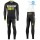 2016 Scott RC Schwarz-Gelb thermisch Fahrradbekleidung Satz Radtrikot Langarm+Lang Trägerhose TIEB503