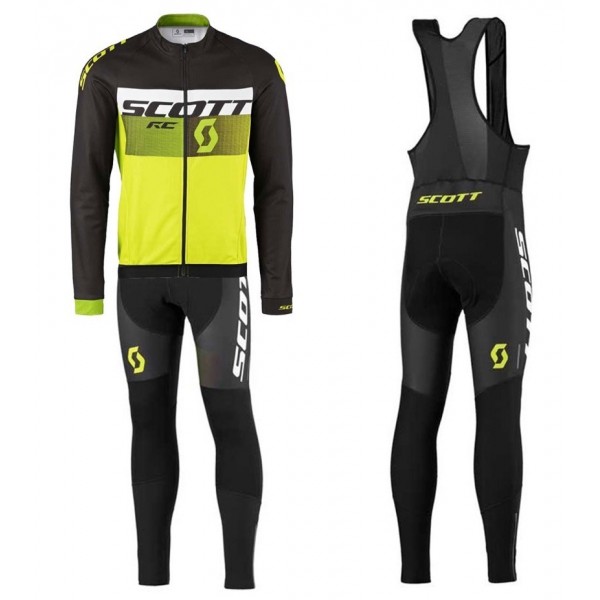2016 Scott RC Schwarz-Weiß-Grün Fluo Fahrradbekleidung Satz Radtrikot Langarm+Lang Trägerhose UDST694 2016 Scott RC Schwarz-Weiß-Grün Fluo Fahrradbekleidung Satz Radtrikot Langarm+Lang Trägerhose UDST694