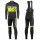 2016 Scott Team Schwarz-Gelb Fahrradbekleidung Satz Radtrikot Langarm+Lang Trägerhose UJYT260