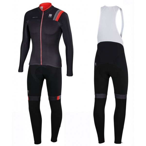 2016 Sportful JSW Schwarz Fahrradbekleidung Satz Radtrikot Langarm+Lang Trägerhose CYTZ125 2016 Sportful JSW Schwarz Fahrradbekleidung Satz Radtrikot Langarm+Lang Trägerhose CYTZ125