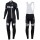 2016 Sportful Italy IT Schwarz Fahrradbekleidung Satz Radtrikot Langarm+Lang Trägerhose WTAO919