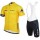 2016 Strava gelb Fahrradbekleidung Satz Fahrradtrikot Kurzarm Trikot und Kurz Trägerhose ARKH940