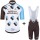 2017 AG2R La Mondiale Weiß Fahrradbekleidung Satz Radtrikot Kurzarm+Kurz Trägerhose 927MLRT