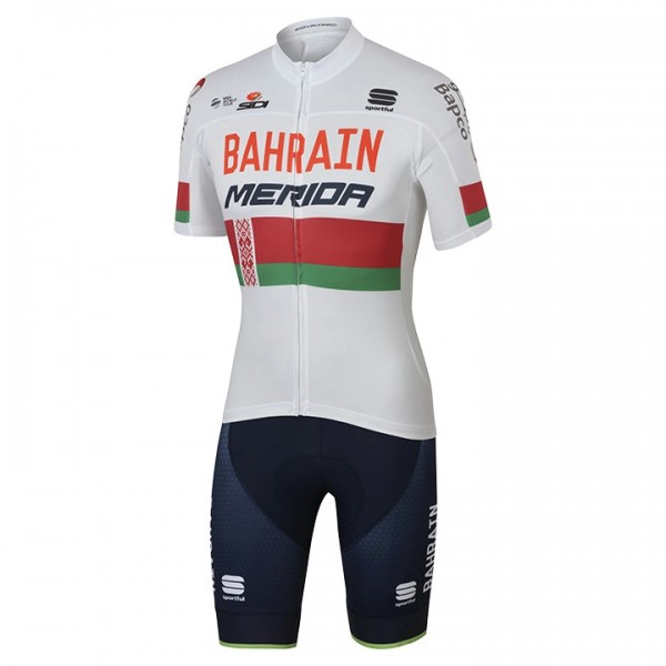 BAHRAIN-MERIDA Weiß Russian Fahrradbekleidung Satz Radtrikot Kurzarm+Kurz Radhose 2017 206LEQJ BAHRAIN-MERIDA Weiß Russian Fahrradbekleidung Satz Radtrikot Kurzarm+Kurz Radhose 2017 206LEQJ