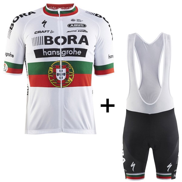 BORA Hansgrohe Pro Team 2017 Champion Portugais Fahrradbekleidung Satz Radtrikot Kurzarm+Kurz Trägerhose 634DTTS BORA Hansgrohe Pro Team 2017 Champion Portugais Fahrradbekleidung Satz Radtrikot Kurzarm+Kurz Trägerhose 634DTTS