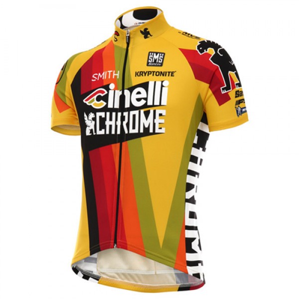 Pro 2017 Cinelli Chrome Gelb Radtrikot Kurzarm 418VMHN Pro 2017 Cinelli Chrome Gelb Radtrikot Kurzarm 418VMHN