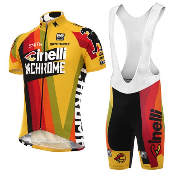 Pro 2017 Cinelli Chrome Gelb Fahrradbekleidung Satz Radtrikot Kurzarm+Kurz Trägerhose 581RSCP Pro 2017 Cinelli Chrome Gelb Fahrradbekleidung Satz Radtrikot Kurzarm+Kurz Trägerhose 581RSCP