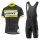 2017 Giant Gelb Schwarz Fahrradbekleidung Satz Radtrikot Kurzarm+Kurz Trägerhose 100STMO