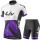 2017 Liv Damen Weiß-lila Fahrradbekleidung Satz Radtrikot Kurzarm+Kurz Radhose 473OJAM