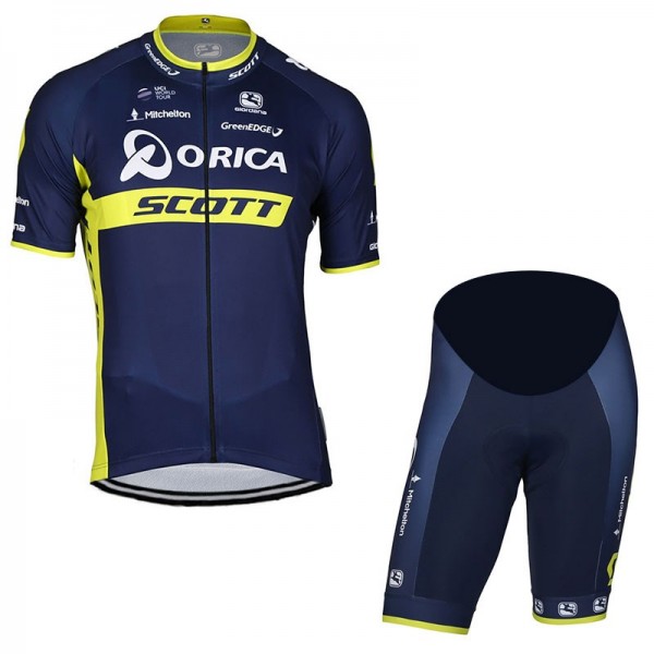 2017 Orica Scott Fahrradbekleidung Satz Radtrikot Kurzarm+Kurz Radhose 126IODN 2017 Orica Scott Fahrradbekleidung Satz Radtrikot Kurzarm+Kurz Radhose 126IODN