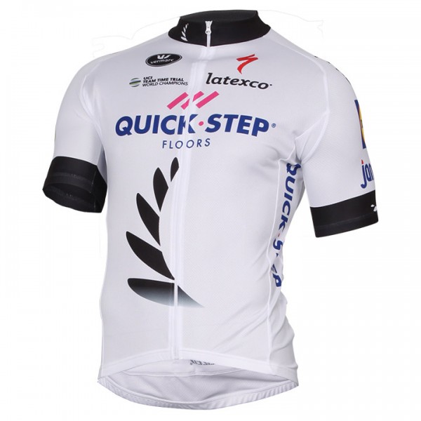 Quick Step Floors 2017 Weiß Radtrikot Kurzarm 805JYBW Quick Step Floors 2017 Weiß Radtrikot Kurzarm 805JYBW