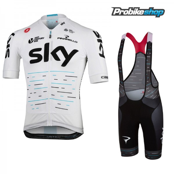 Sky Team Tour De France Set 2017 Fahrradbekleidung Satz Radtrikot Kurzarm+Kurz Trägerhose Schwarz 227HKWH Sky Team Tour De France Set 2017 Fahrradbekleidung Satz Radtrikot Kurzarm+Kurz Trägerhose Schwarz 227HKWH